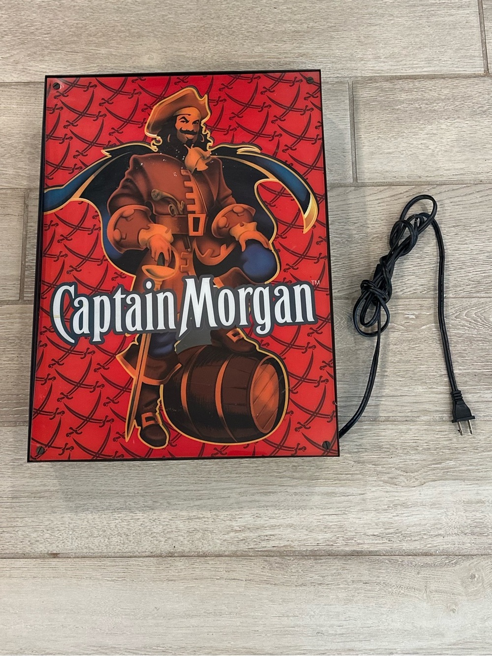 VTG Captain Morgan Rum Bar Fluorescent Light Sign Box